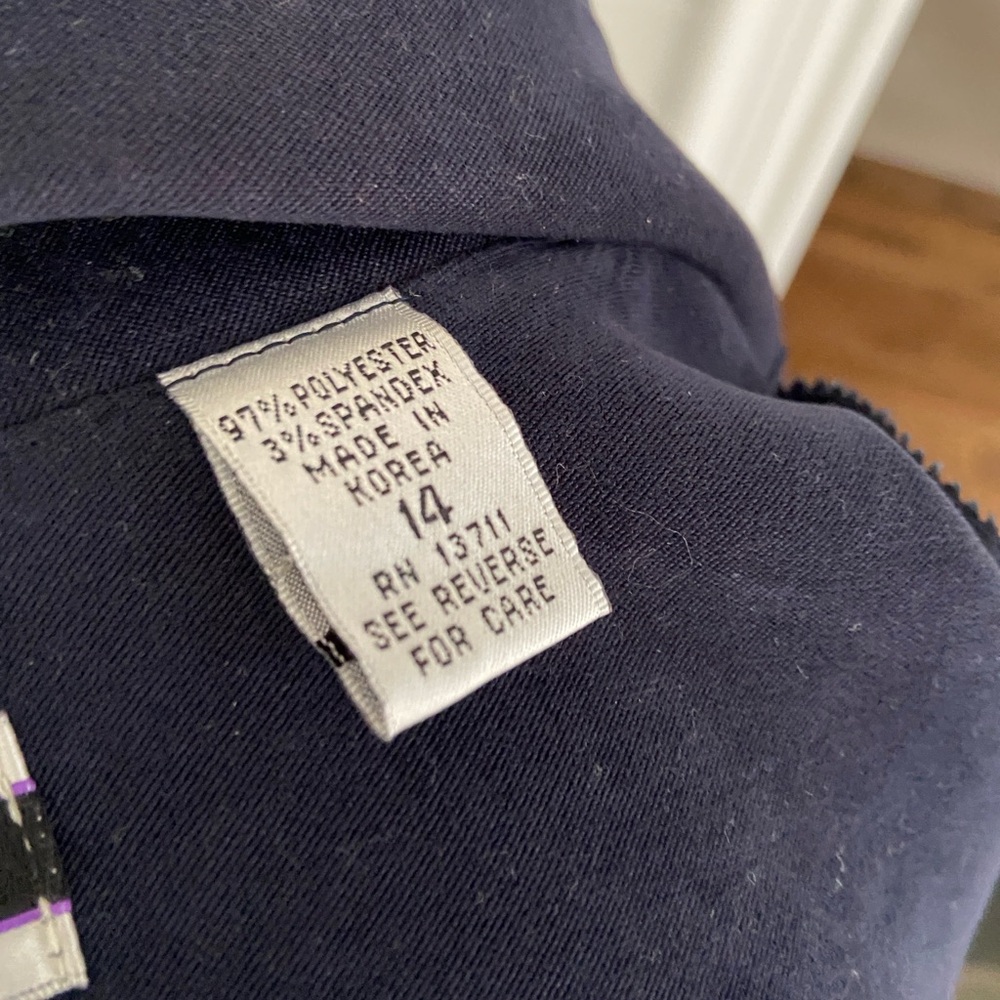 Women's Navy Blue Faux Ultra Suede Oversized  Shirt Size 14 - Picture 6 of 7